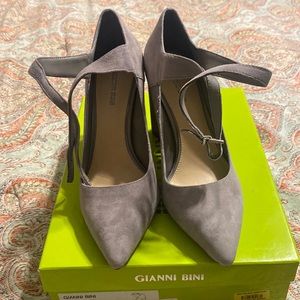 Gianni Bini suede heels, size 9, grey